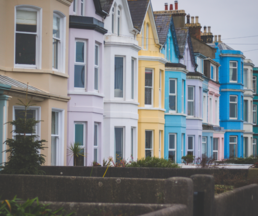 Street of victorian houses