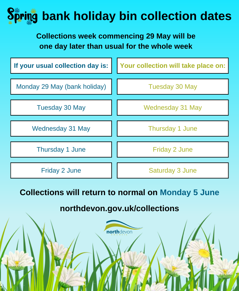 Spring Bank Holiday bin collections