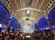 North Devon Sinfonia playing in front of the Museum of the Moon