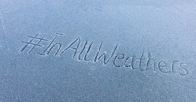 Frost on car windscreen