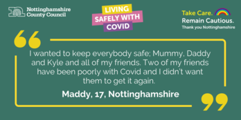 Quote from Maddy, 17, Nottinghamshire
