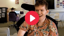 A still image taken from the SEND Local Offer video, of a young person in a wheelchair.