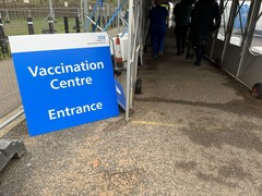 Vaccination site sign