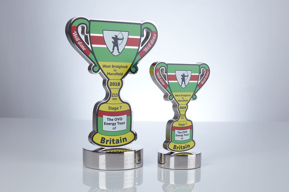 A photo of the winning trophy design from 2018