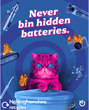 Hypnocat tells people to never bin hidden batteries 