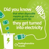 When disposable nappies go into your general waste bin they get turned into electricity