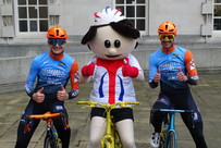 Tour of Britain mascot and riders