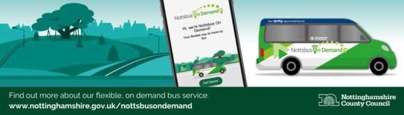 Find out more about our flexible, on demand bus service: www.nottinghamshire.gov.uk/nottsbusondemand