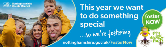 This year we want to do something special...so we're fostering. Foster now. Giving local children roots. Nottinghamshire.gov.uk/FosterNow