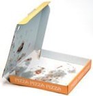Empty used pizza box