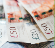 A pile of bank notes