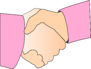 Illustration of shaking hands 