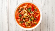 Bowl of minestrone soup
