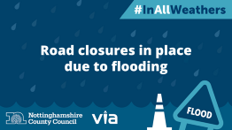 Road closures in place due to flooding