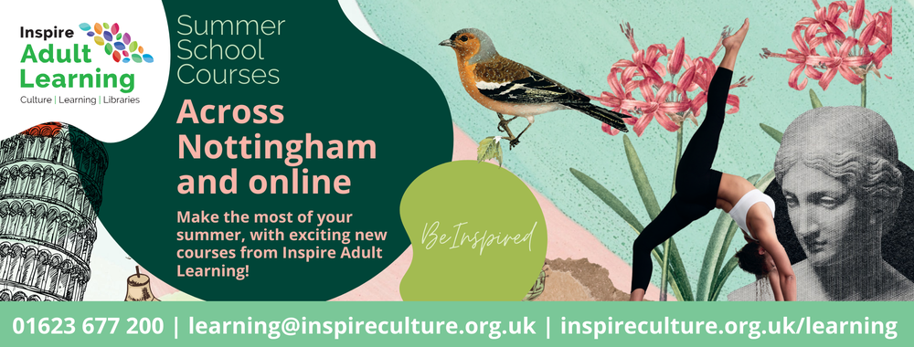 Inspire adult learning: summer school courses across Nottingham and online