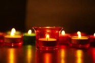 photo of some lit tealights