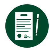 Icon showing a document and a pen
