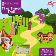 Time travel trail at Rufford Abbey Country Park