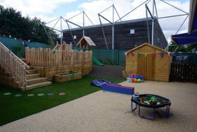 Outdoor space at Oak Tree family hub