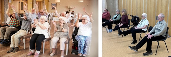 People taking part in strength and balance classes