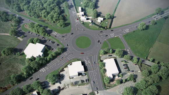 A visualisation of the improvements at Ollerton roundabout