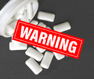 Caffeinated chewing gum warning