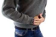 Person with stomach pain