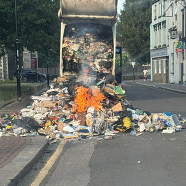 Bin lorry fire