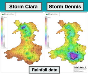 Rainfall data - Storm Ciara and Storm Dennis