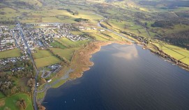 Aerial image of Llyn Tegid, Bala end