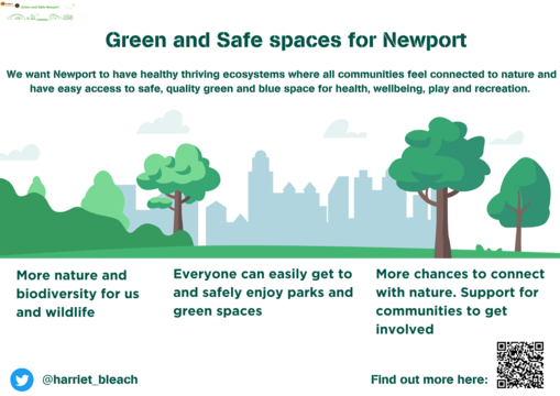 Newport Green and Safe spaces graphic