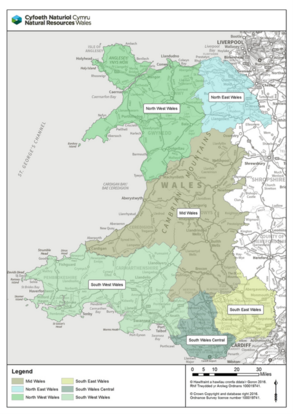 The local areas identified in the Flood Risk Management Plan (FRMP) which are the operational areas for NRW