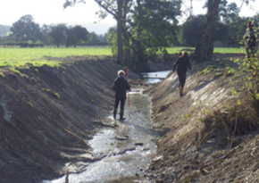 Dredging and straightening