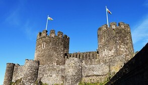 A welsh castle in full sun