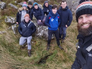 Group photo of LIFE Dee River staff with Tom and Ifor second and third from left.