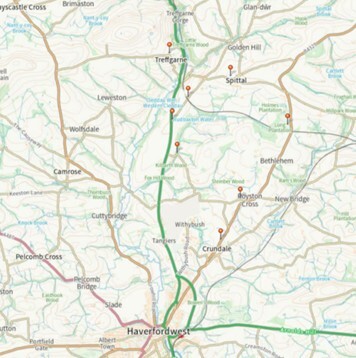 Withyhedge Landfill - odour assessment map