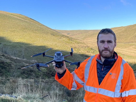 Drone test flight in the upper Wye