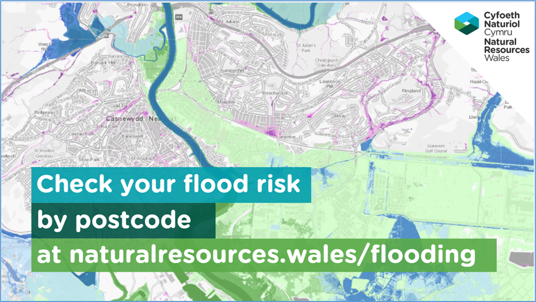 Digital map illustrating flood risk
