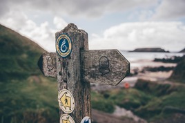 Wales Coast Path sign at Marloes, Pembrokeshire