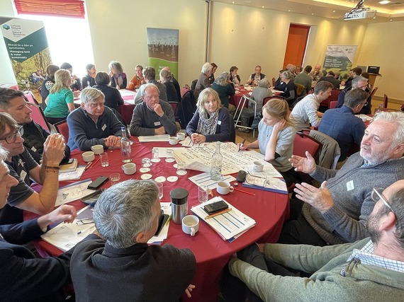 Stakeholder event in Llandrindod, featuring local farmer Geraint sharing his insights