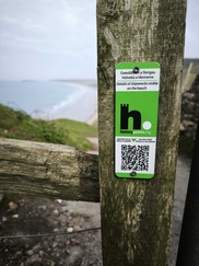 Histtory Points Qr code at Rhossili