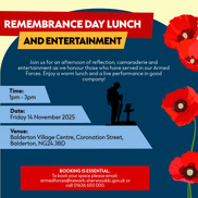 Remembrance Day lunch and entertainment 2025