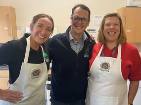 Senior Housing Officer, Chris Garlick, at a Community Event 