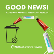 Recycle plastic and aluminium tubes