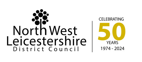North West Leicestershire District Council - celebrating 50 years logo 