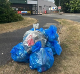 Pile of rubbish bags