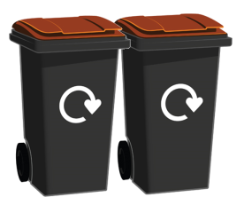 2 garden waste bins