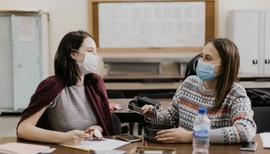 School children in masks