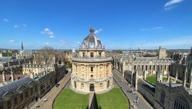 Image of Radcliffe Camera from slightly above. 
