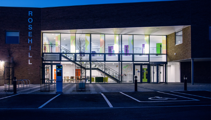 Exterior of Rose Hill Community Centre 